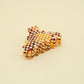 Paulina Otero - Pyramid Hair-Claw in Ivory Checkerboard