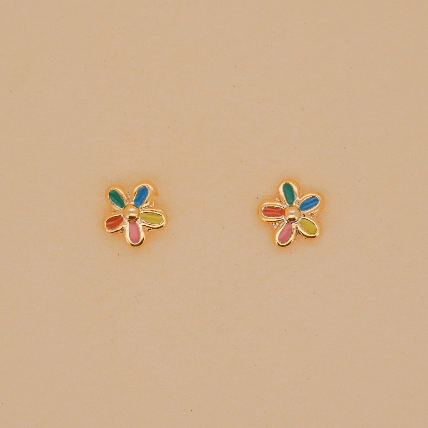 Paulina Otero - Multi-Color Flower Stud Earrings