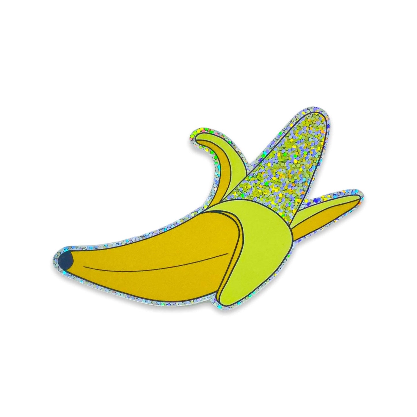 Jenny Lemons - Glitter Peeled Banana Sticker