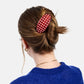 CHUNKS - Oval Barrette in Red Plaid