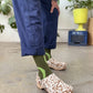 Jenny Pennywood - Crew Socks - Ziggy in Lime & Moss