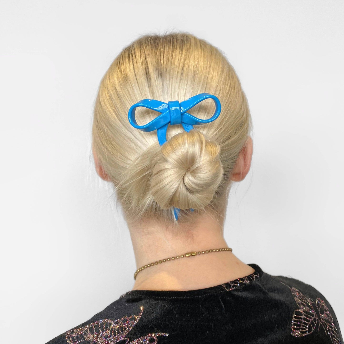 CHUNKS - Bow Hairpin in Small Blue