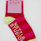 Nettle Studios - Women’s Cotton Ankle Socks - Sweetheart Stripes