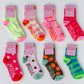 Nettle Studios - Women’s Cotton Ankle Socks - Green Blue Stripes