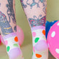 Nettle Studios - Women’s Cotton Ankle Socks - Gumdrop Polka Dots