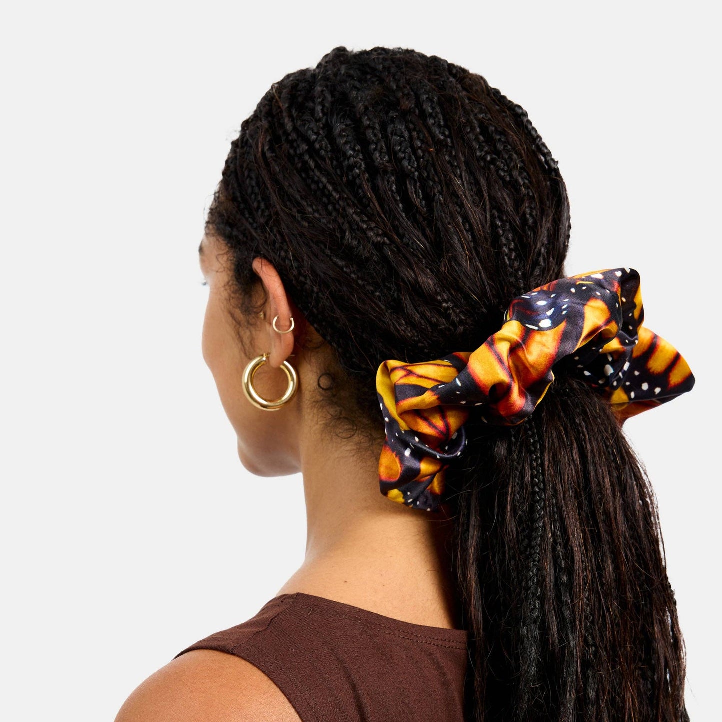 CHUNKS - Silk Scrunchie in Large Monarch