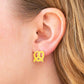 Jenny Lemons - 22k Gold Pretzel Enamel Earrings