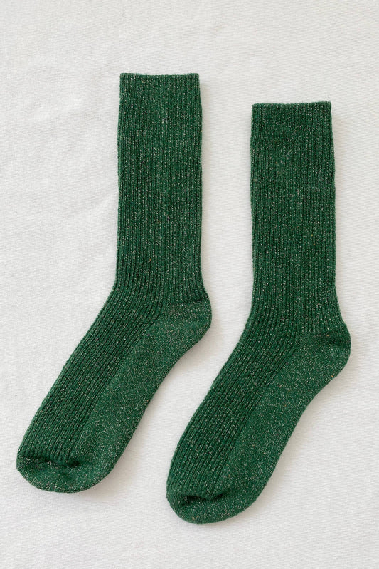 Le Bon Shoppe - Winter Sparkle Socks: Evergreen