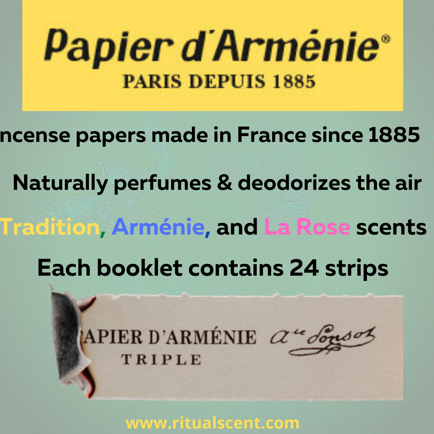 Ritual Scent - Papier d'Arménie French Incense paper booklets (darmenie): Traditional