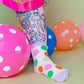 Nettle Studios - Women’s Cotton Ankle Socks - Gumdrop Polka Dots