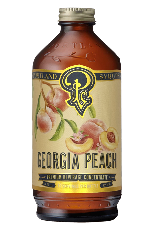 Portland Syrups - Georgia Peach Syrup 12oz - cocktail / mocktail / Coffee /Tea