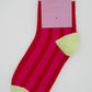 Nettle Studios - Women’s Cotton Ankle Socks - Sweetheart Stripes