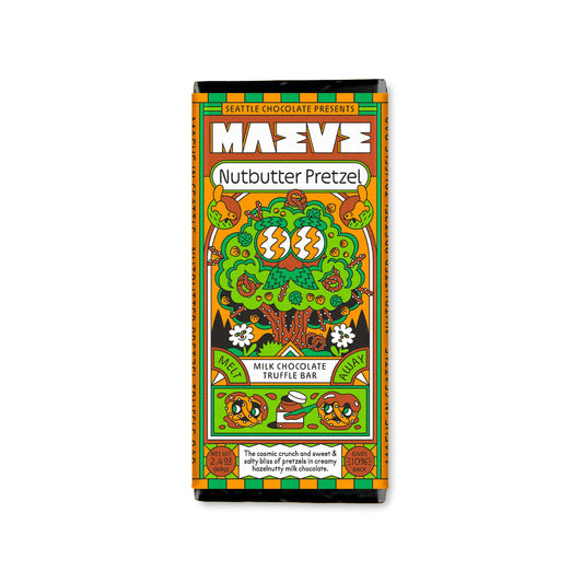 Seattle Chocolate Presents Maeve - Nutbutter Pretzel Truffle Bar