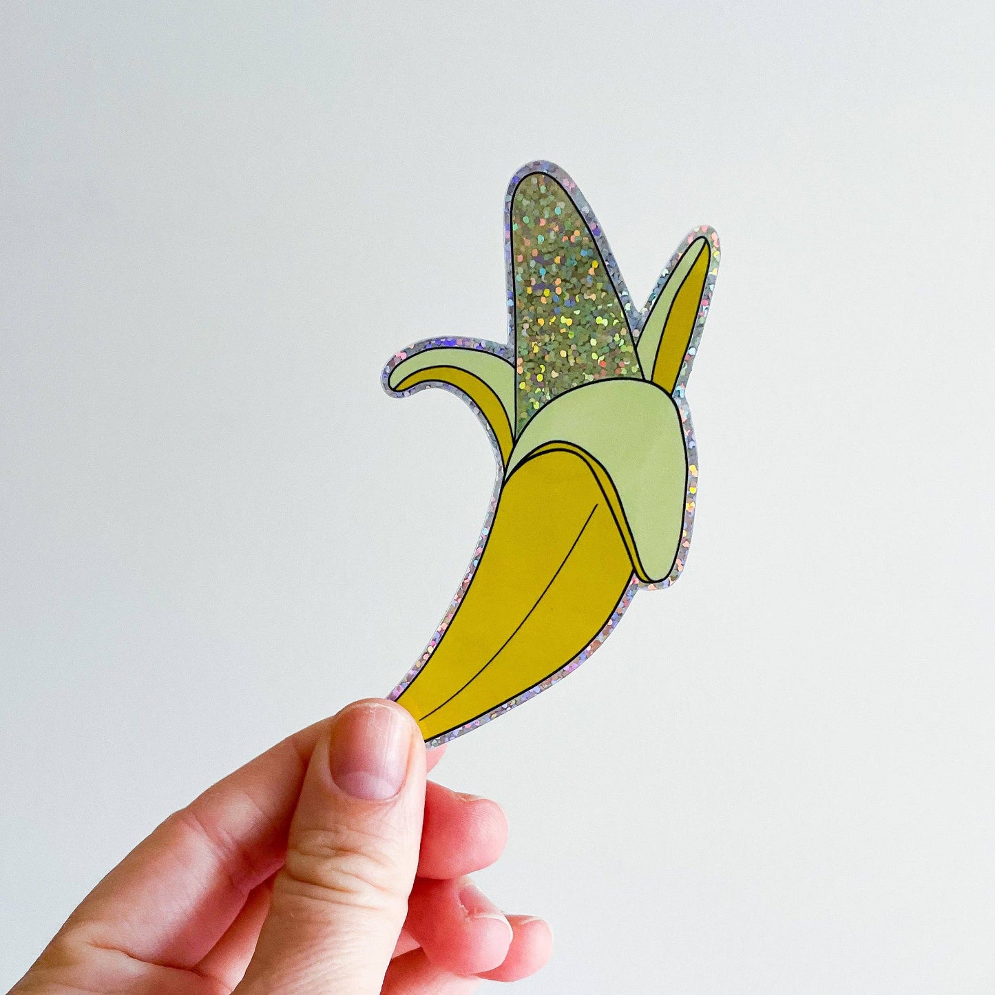 Jenny Lemons - Glitter Peeled Banana Sticker