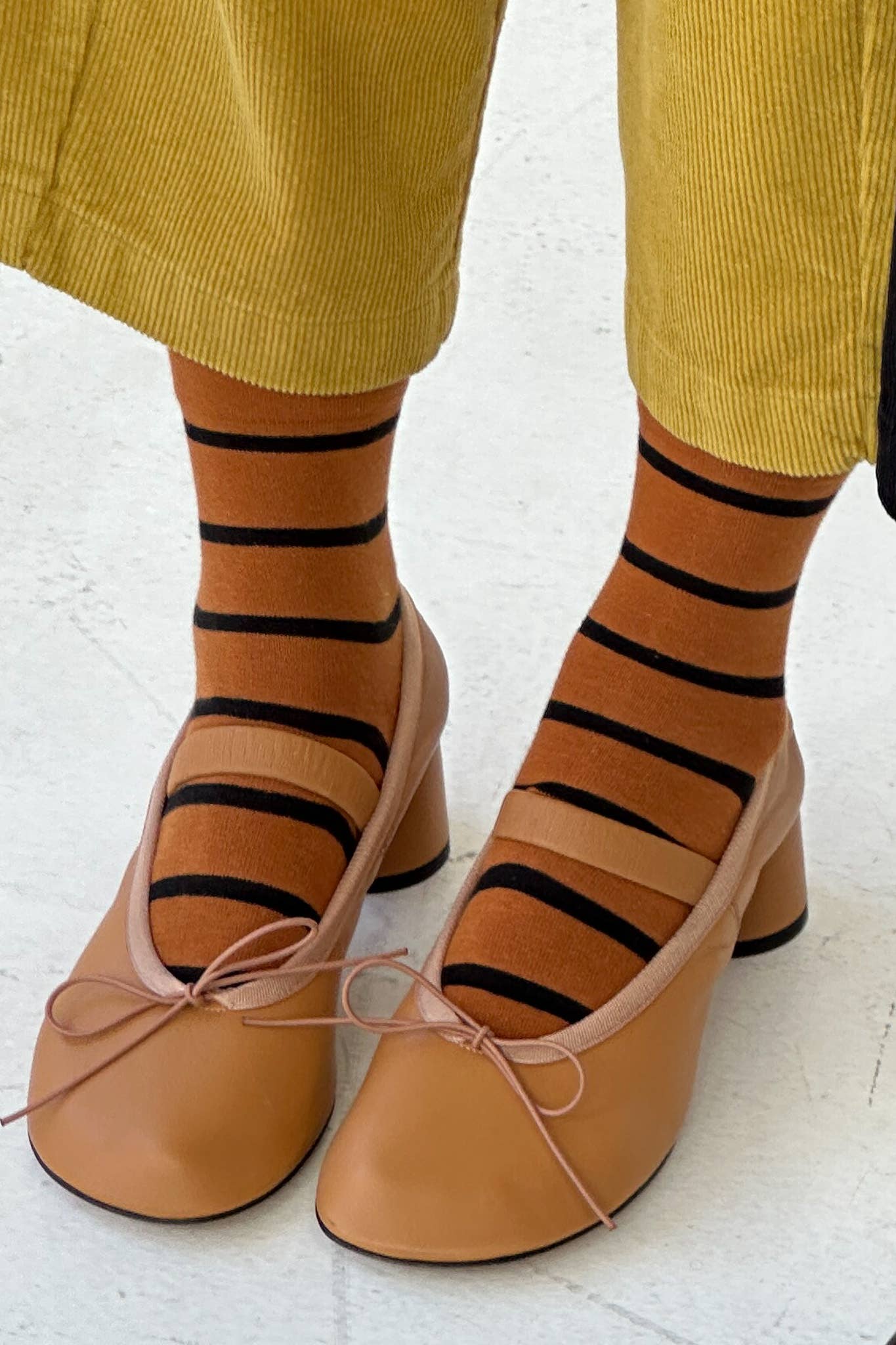 Le Bon Shoppe - Wally Socks: Wide / Green Stripe