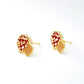 Jenny Lemons - 22k Gold Mushroom Enamel Earrings