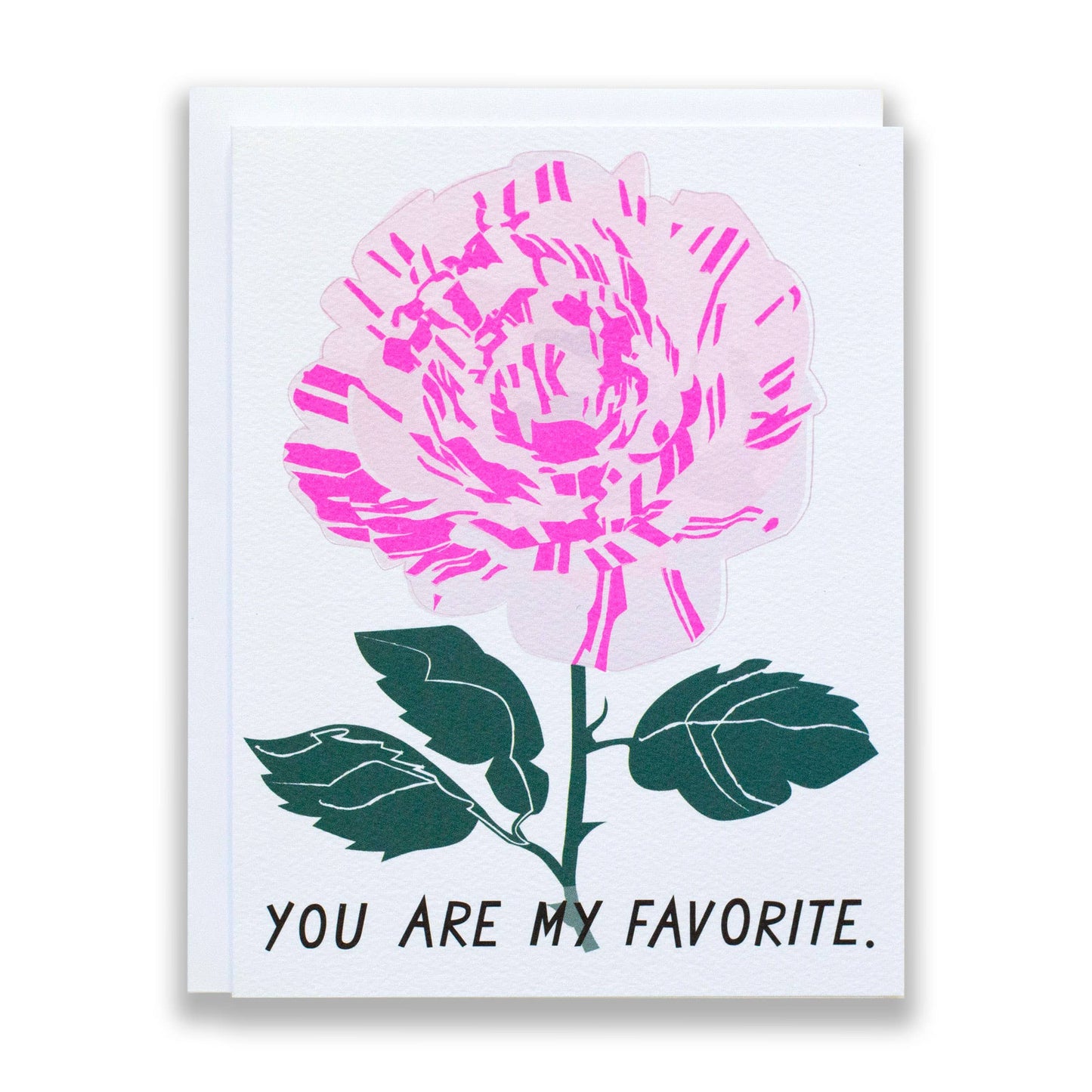 Banquet Workshop - You Are My Favorite - Variegated Rose - Note Card