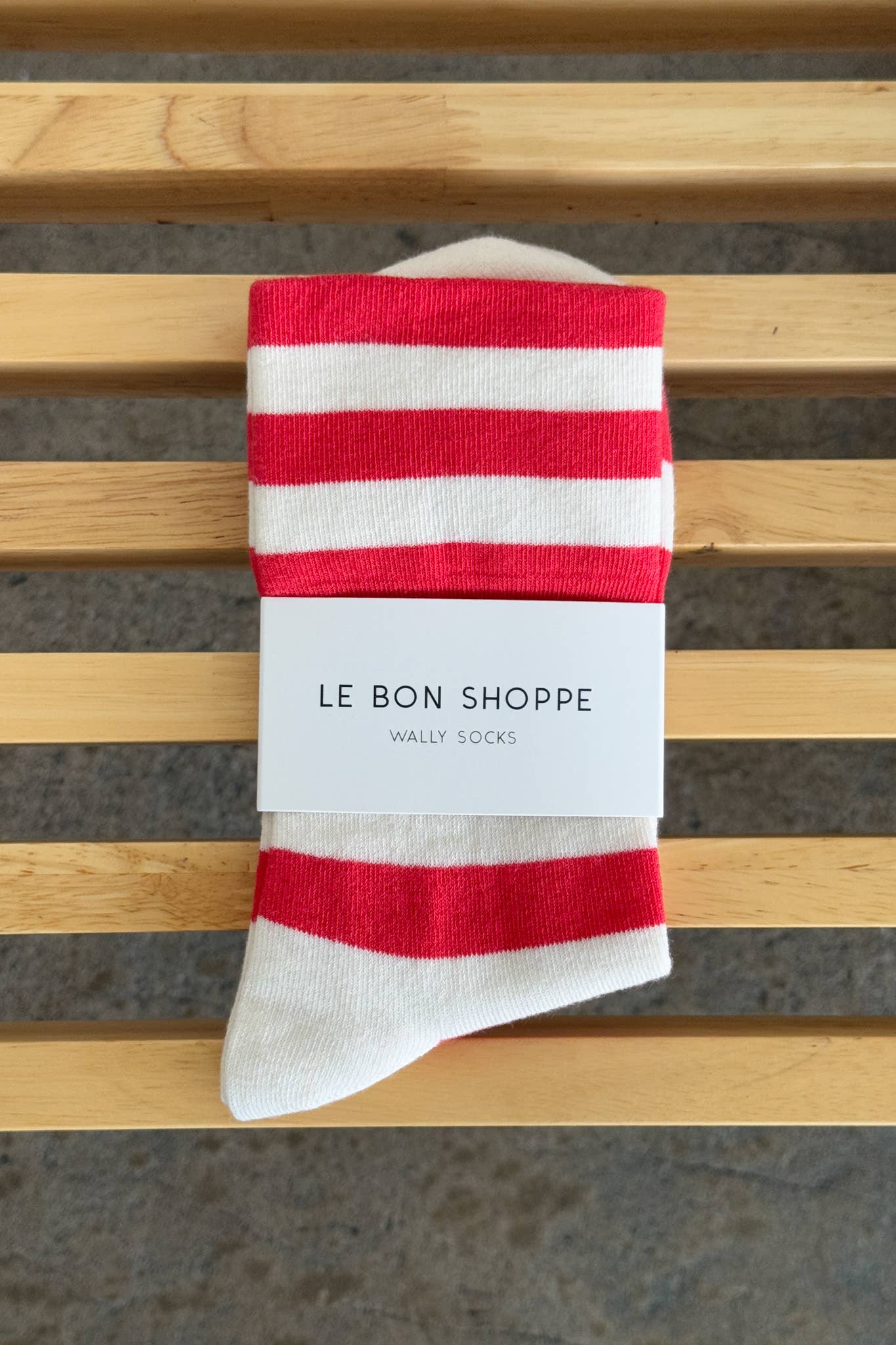 Le Bon Shoppe - Wally Socks: Wide / Red Stripe
