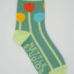 Nettle Studios - Women’s Cotton Ankle Socks - Primary Tulips