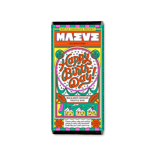 Seattle Chocolate Presents Maeve - Happy Birthday Truffle Bar
