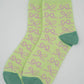 Nettle Studios - Women’s Cotton Ankle Socks - Limelight Bows