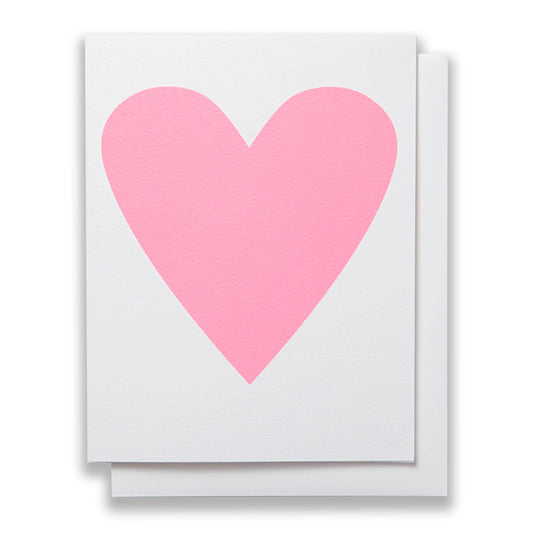 Banquet Workshop - Baby Pink Heart Card  Note Card: Single