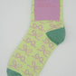 Nettle Studios - Women’s Cotton Ankle Socks - Limelight Bows