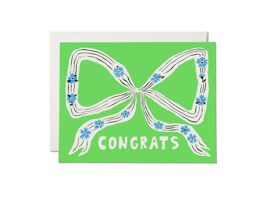 Red Cap Cards - Perfect Bow Congrats greeting card