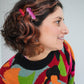 Paulina Otero - Vase Clips in Berry Stripes