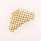 Paulina Otero - Pyramid Hair-Claw in Green Checkerboard