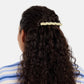 CHUNKS - Skinny Wave Barrette in Olive Check