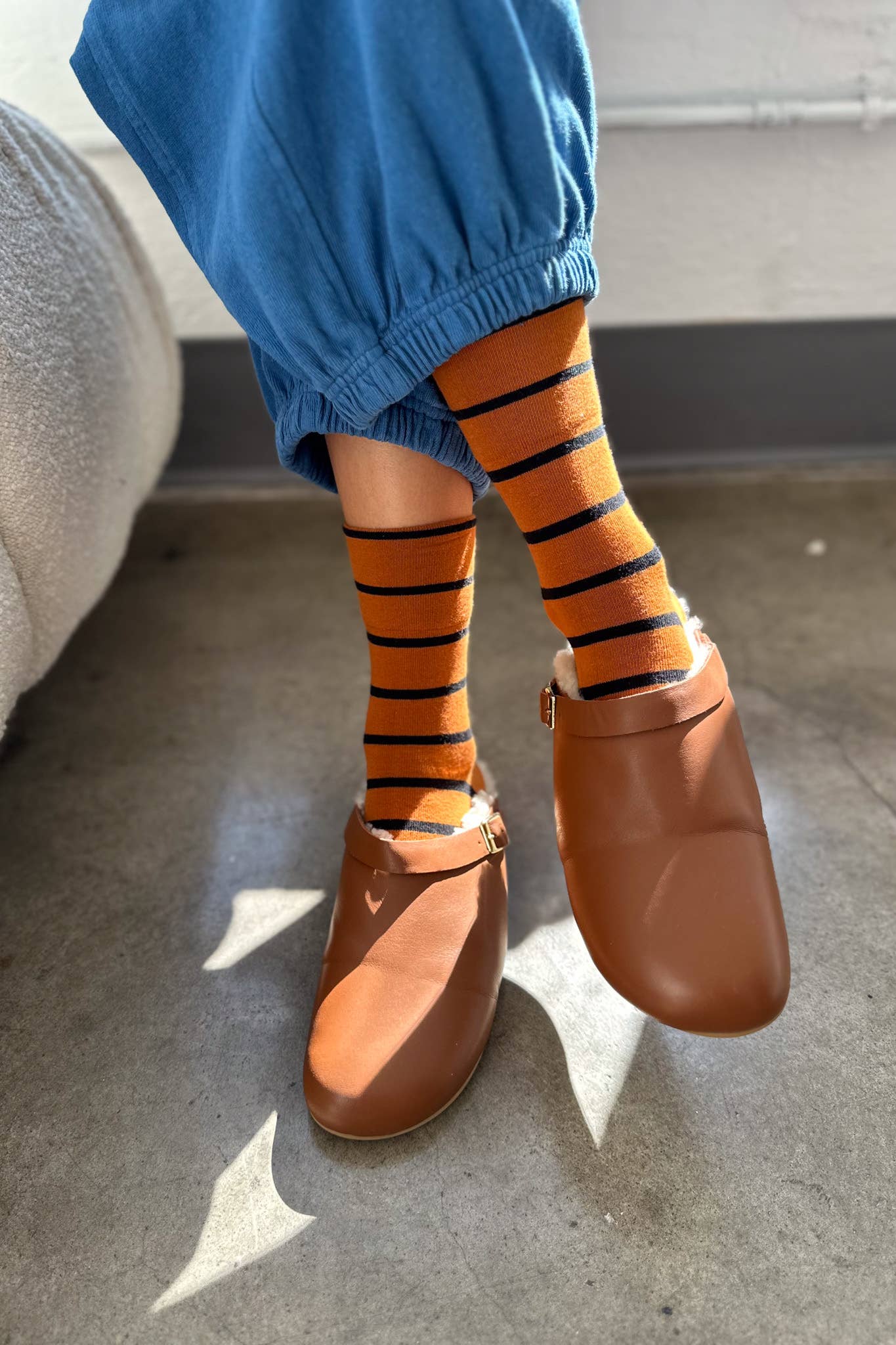 Le Bon Shoppe - Wally Socks: Wide / Green Stripe