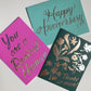 Banquet Workshop - Thanks Wildflowers Rose Gold Foil Card