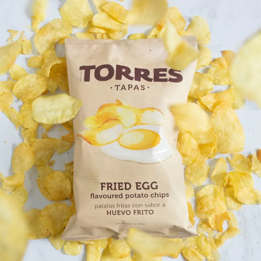 Fried Egg Flavor Torres Gourmet Potato Chips, 125g