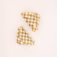 Paulina Otero - Small Pyramid Hair-Claw in Green Checkerboard