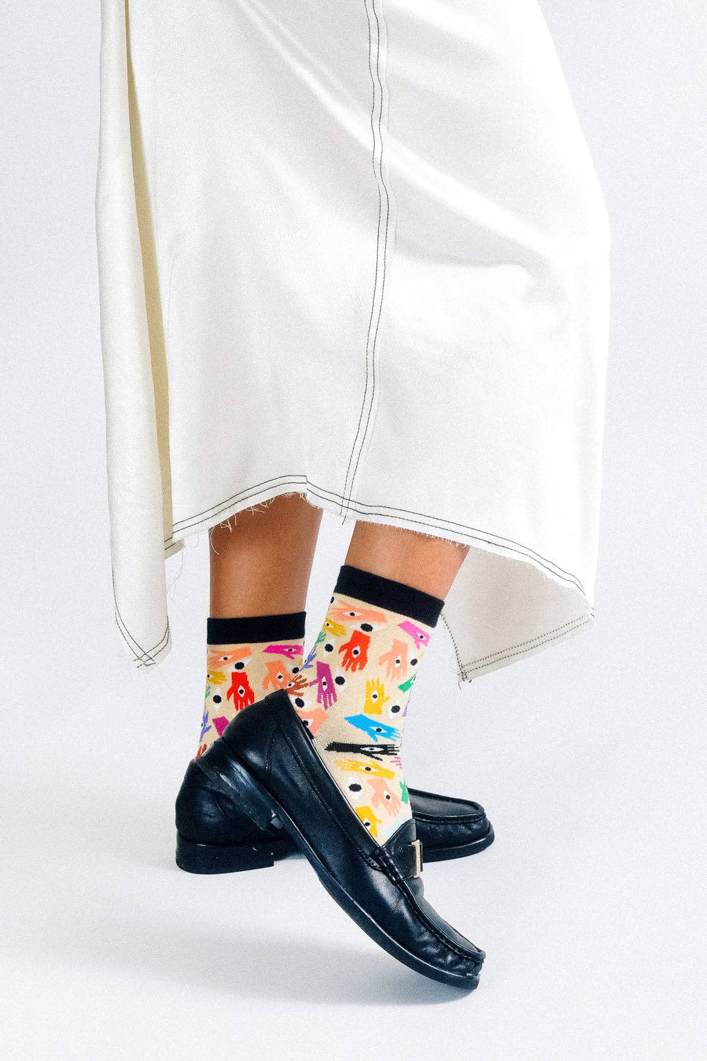 Tailored Union - High-Five Knit Ankle Sock by MŪR: OSFA / Off White