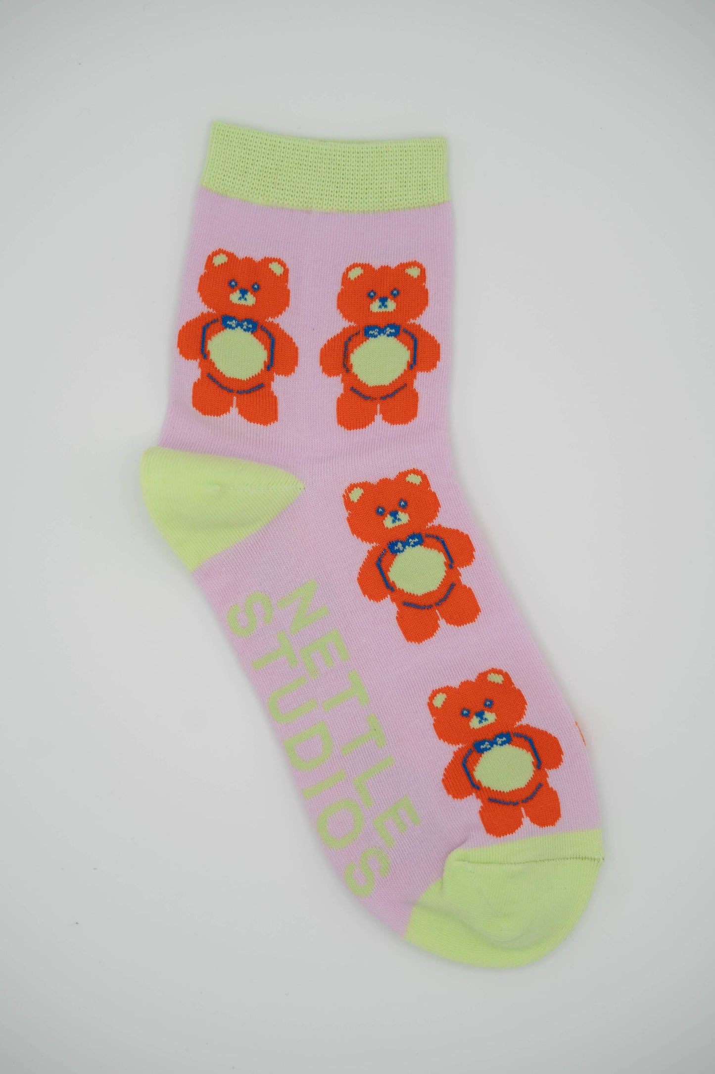 Nettle Studios - Women’s Cotton Ankle Socks - Cinnamon Bears