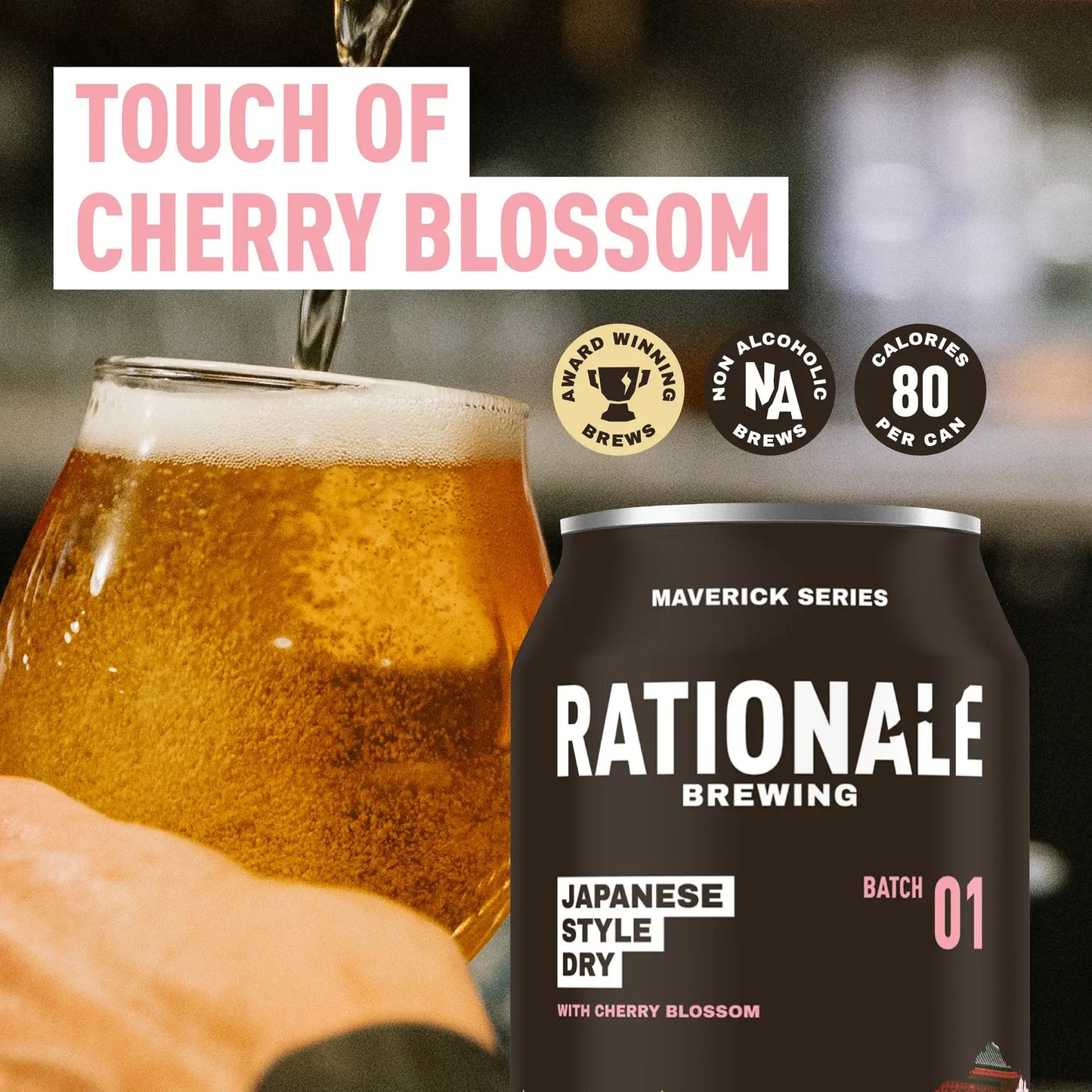 RationAle Brewing - Japanese Style Dry with Cherry Blossom - Non Alcoholic Brews