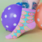 Nettle Studios - Women’s Cotton Ankle Socks - Star Eyed Smiley Face