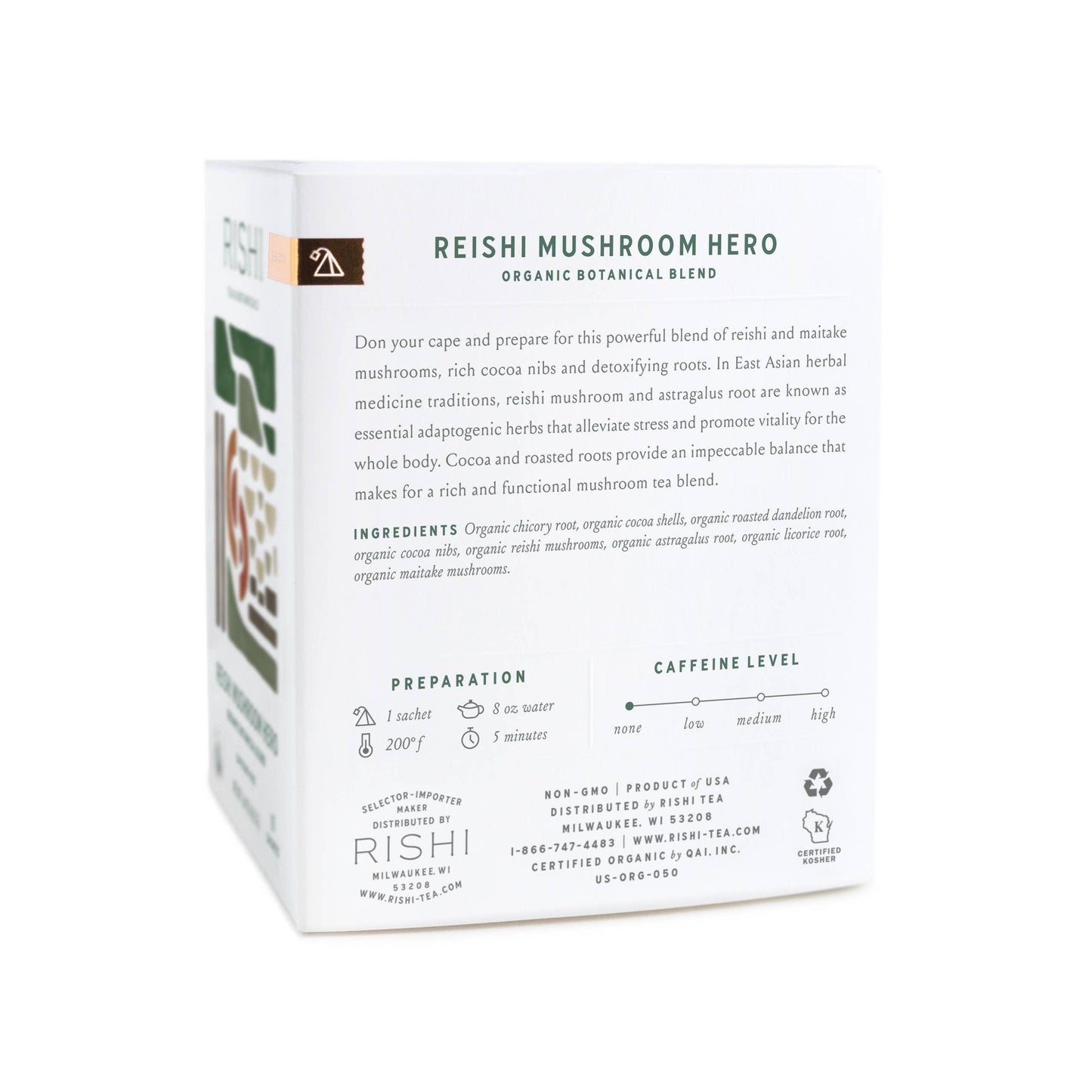 Rishi Tea & Botanicals - Reishi Mushroom Hero Organic Herbal Tea Sachets