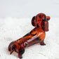 Wiener Dog Triple Bowl Pipe