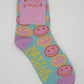 Nettle Studios - Women’s Cotton Ankle Socks - Star Eyed Smiley Face