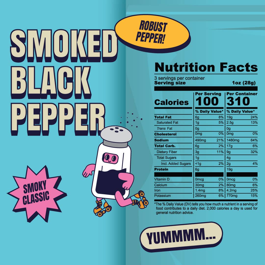 Louisville Vegan Jerky Co. - Vegan & Plant Based Smoked Black Pepper Jerky 3 oz: Single bag