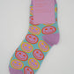 Nettle Studios - Women’s Cotton Ankle Socks - Star Eyed Smiley Face