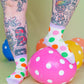 Nettle Studios - Women’s Cotton Ankle Socks - Gumdrop Polka Dots