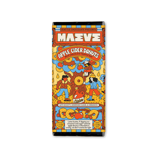 Seattle Chocolate Presents Maeve - NEW! Fall - Apple Cider Donuts Truffle Bar