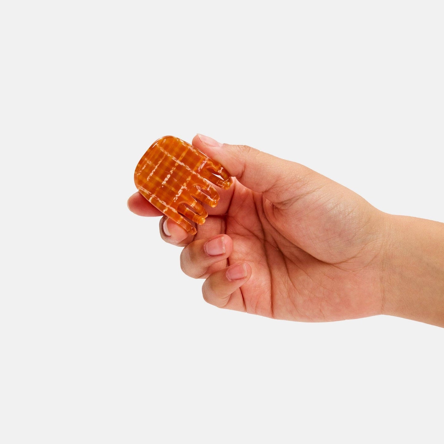 CHUNKS - Midi Ursa Claw in Caramel Plaid