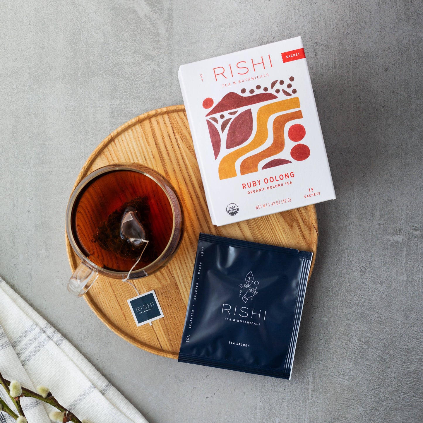 Rishi Tea & Botanicals - Ruby Oolong Organic Tea Sachets