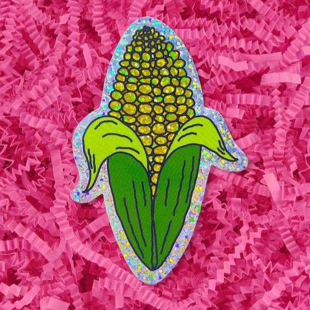 Jenny Lemons - Glitter Corn Sticker