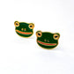 Jenny Lemons - 22k Gold Frog Enamel Earrings